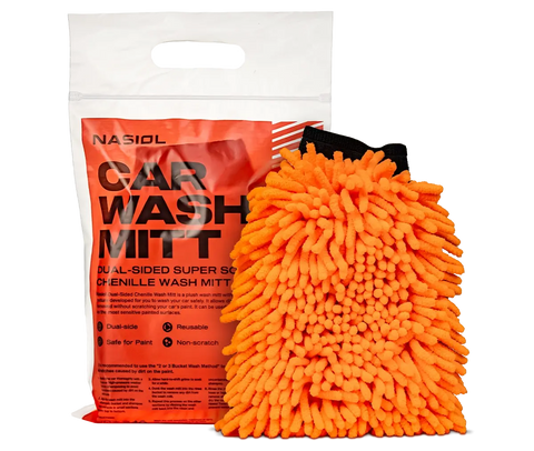 Nasiol CAR WASH MITT Zweiseitiger, superweicher Chenille-Waschhandschuh