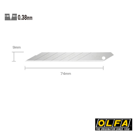 Olfa SAB-10B (10tlg) Ersatz-Klinge 30° Abbrechklinge für Cutter SAC-1