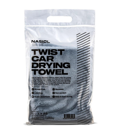 Nasiol Drying Towel – Premium Mikrofasertuch 60×90 cm für streifenfreies Trocknen