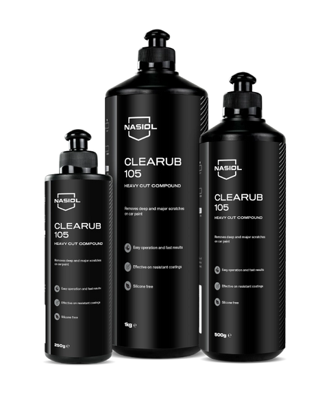Nasiol Clearub 105 – Heavy Cut Politur für starke Lackdefekte 500g