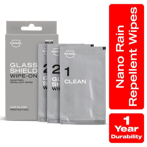 Nasiol GlasShield Wipe-On – Nano Regenabweiser-Tücher für klare Sicht bei jedem Wetter