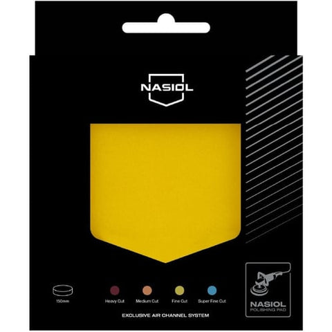 Nasiol Polierpad – Fine Cut (150 mm, Gelb) mit Air-Channel-System