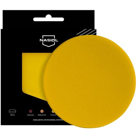 Nasiol Polierpad – Fine Cut (150 mm, Gelb) mit Air-Channel-System