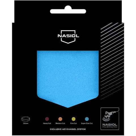 Nasiol Super Fine Cut Polierpad – 150 mm (blau) mit Air-Channel-System