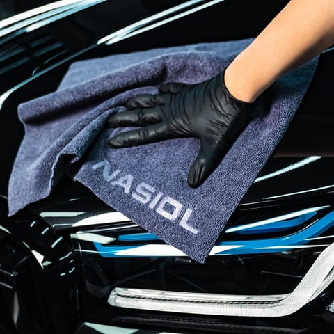 Nasiol Wipe & Buff Mikrofasertücher – 10 Stück (Hellgrau, 40×40 cm, 320 GSM)