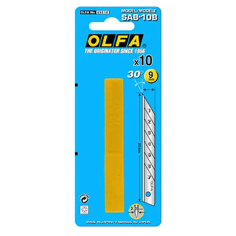 Olfa SAB-10B (10tlg) Ersatz-Klinge 30° Abbrechklinge für Cutter SAC-1
