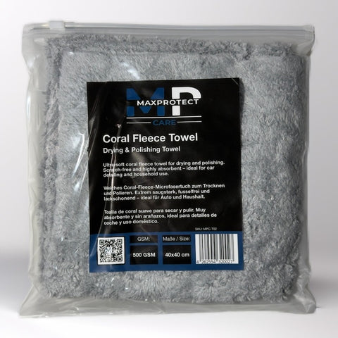 MPC-T02 Maxprotect Care - Coral Fleece  Towel Drying & Polishing Towel