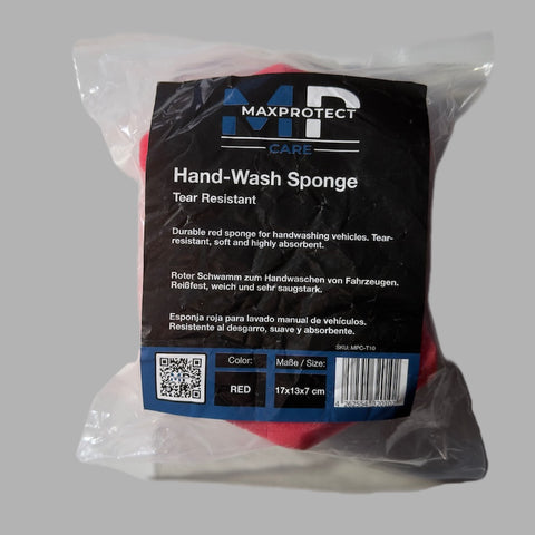 MPC-T10 Maxprotect Care - Red Hand Wash Sponge – Tear Resistant